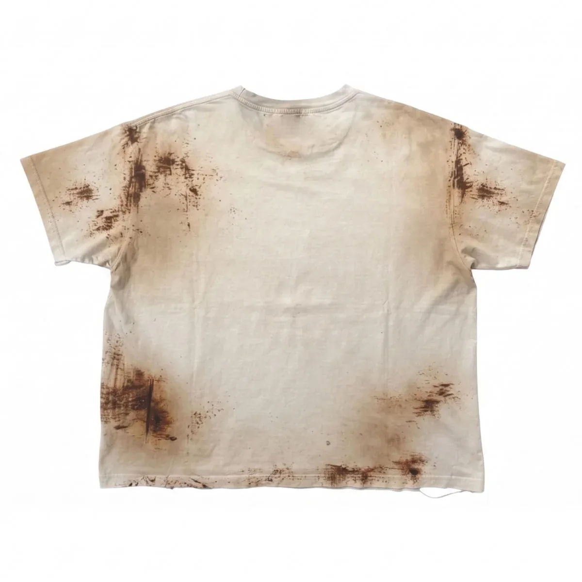 Back view of mud-wash rhinestone graphic t-shirt